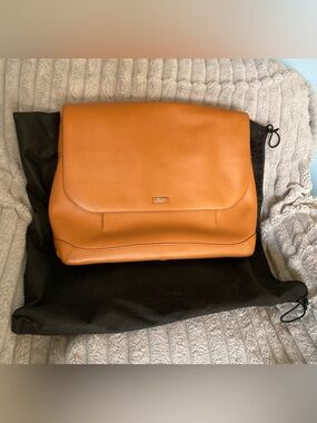TUMI: Leather Messenger Bag - Tan